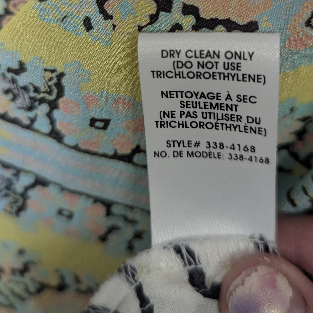 Nanette Lepore NYC 100% Silk Floral Handkerchief Maxi 8 - Picture 6 of 10